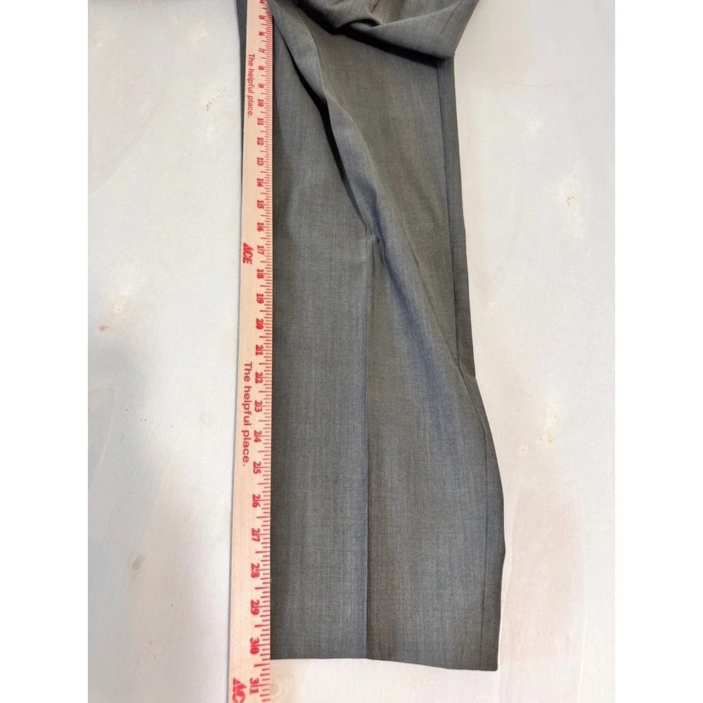 Gianni Versace VTG Mens Gray 100% Lana Wool Triple Pleated Trousers Italy 31x30